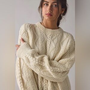 HANDMADE WOOL FISHERMANS SWEATER